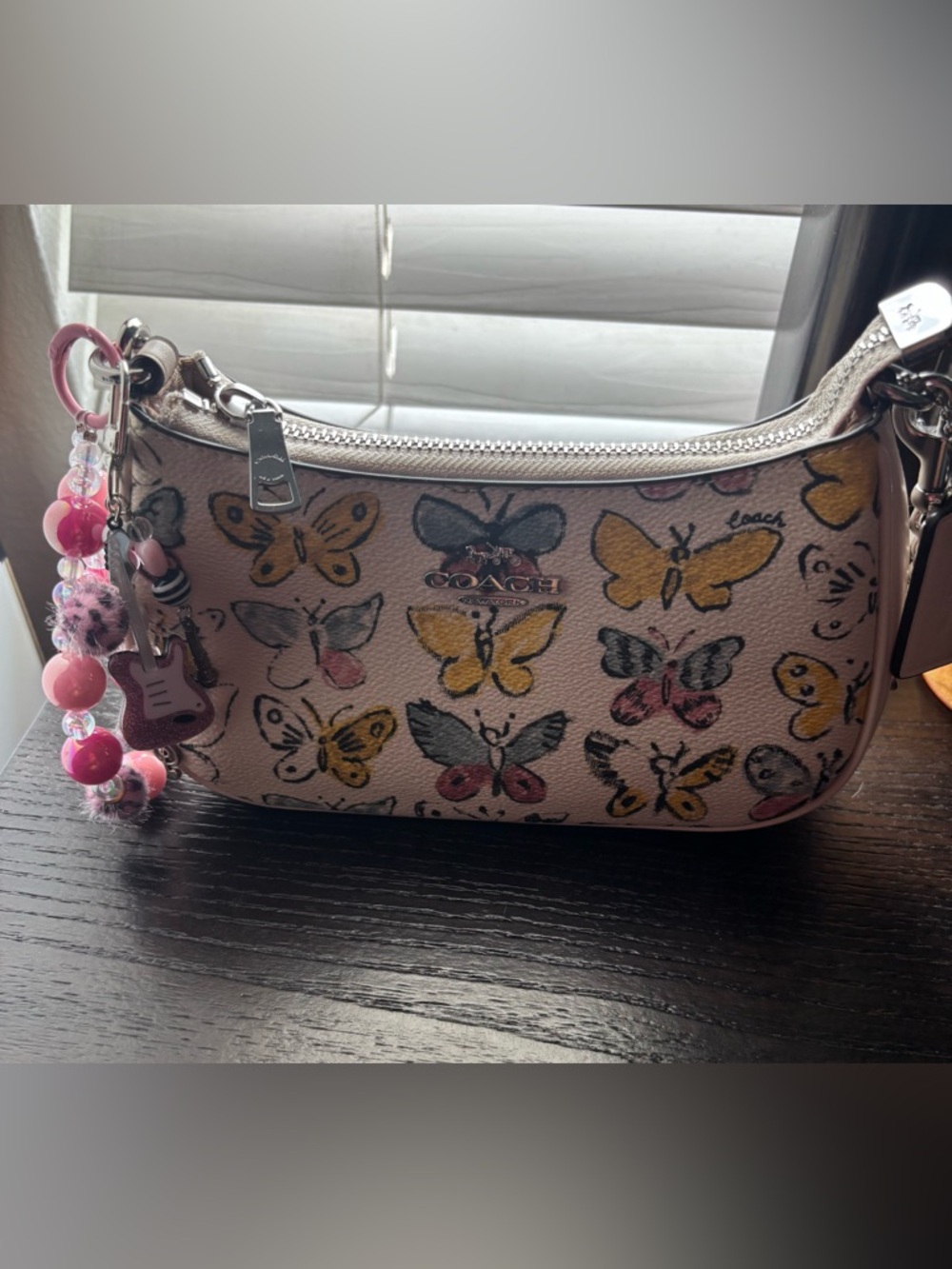 Coach Teri Mini in Butterfly Print Shoulder Bag with Crossbody Strap - Picture 3 of 6